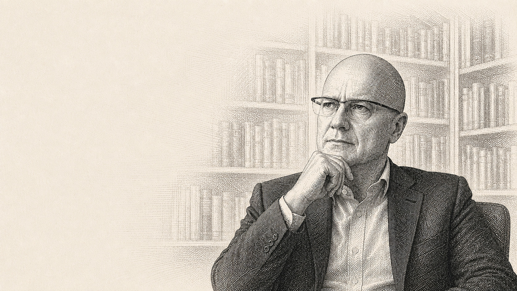 Engraved editorial portrait of Peter Kahl